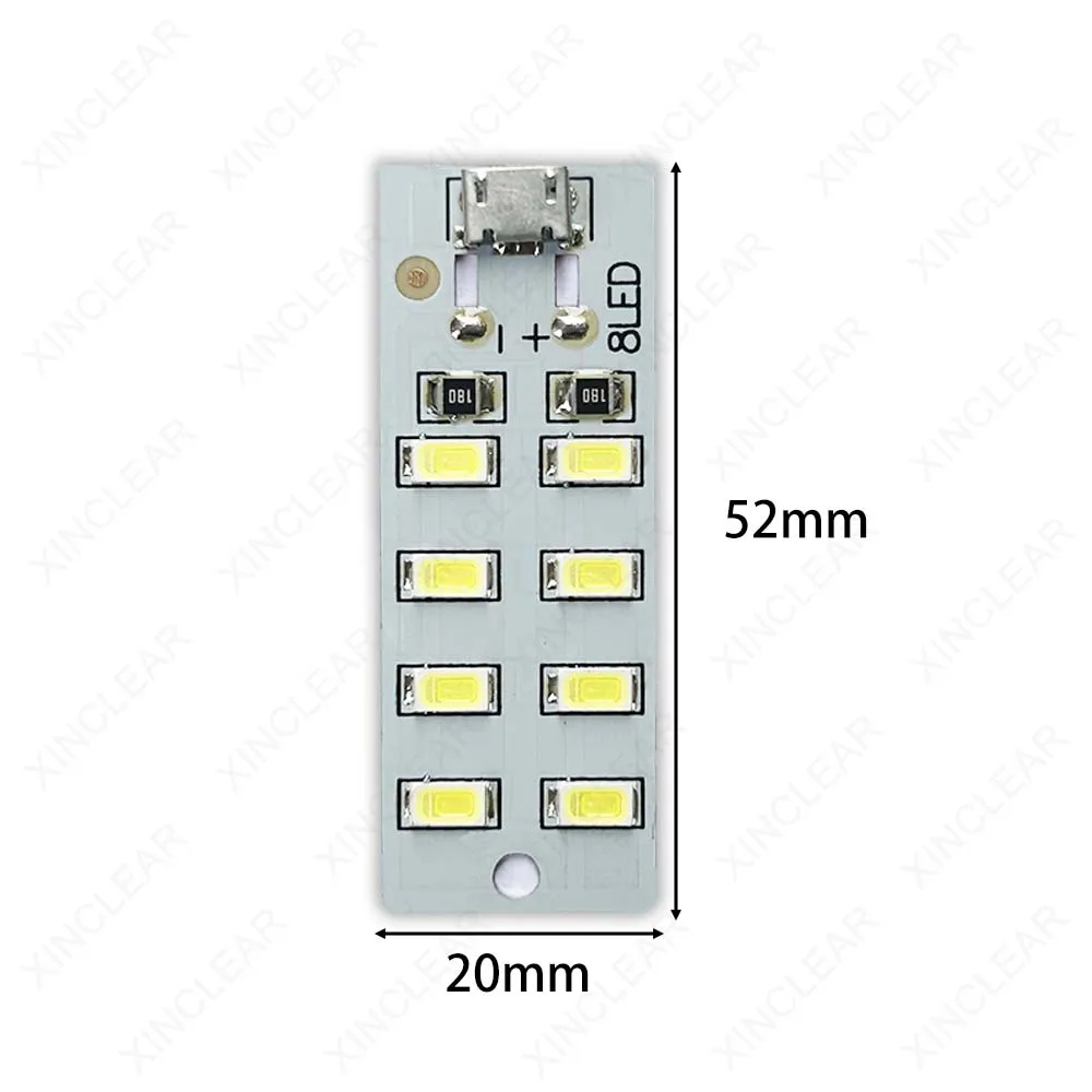 LED SMD 5730 5V White 6000K Mirco USB Direct 5730 LED Lighting Panel Board 430mA~470mA USB Mobile Emergency Lamp For Night Light