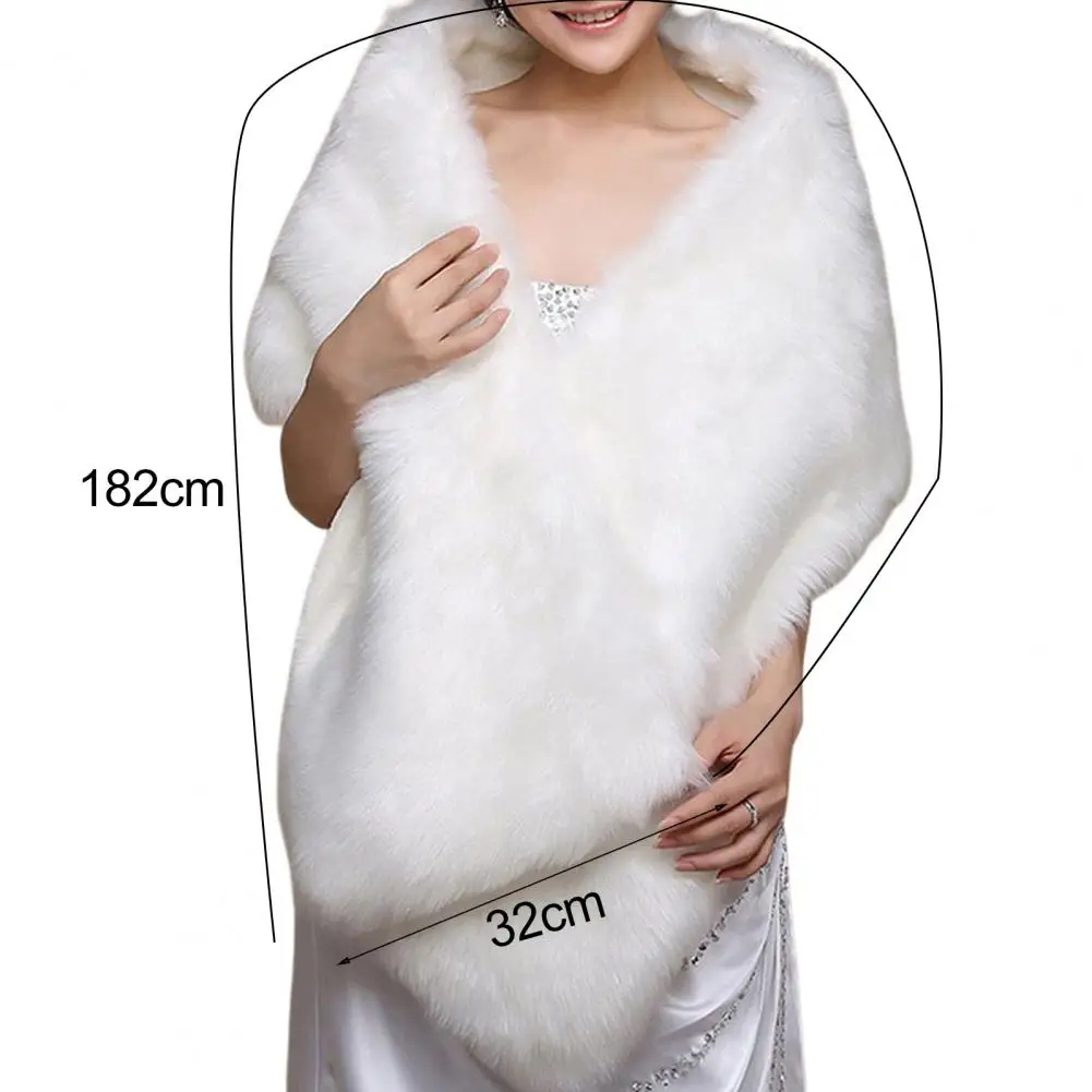 Gown Shawl Wrap Plush Warm Scarf Evening Dress Cheongsam White Plush Autumn Winter Shawl Wrap