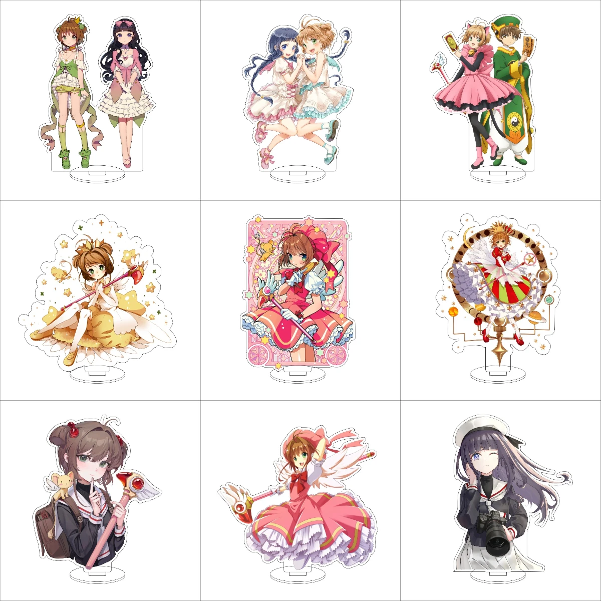 16CM Anime Cardcaptor Sakura Cosplay Acrylic Stand Ornaments KINOMOTO SAKURA/CERBERUS/LI SYAORAN  Figure Stand Halloween Gifts
