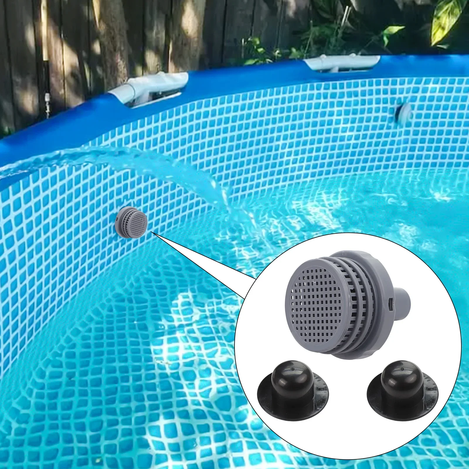 12*10*9cm Pool Pump Inlet Pool Filter Connector Replacement 3 Pieces Included Above Ground Pools Compatible With Summer Escape