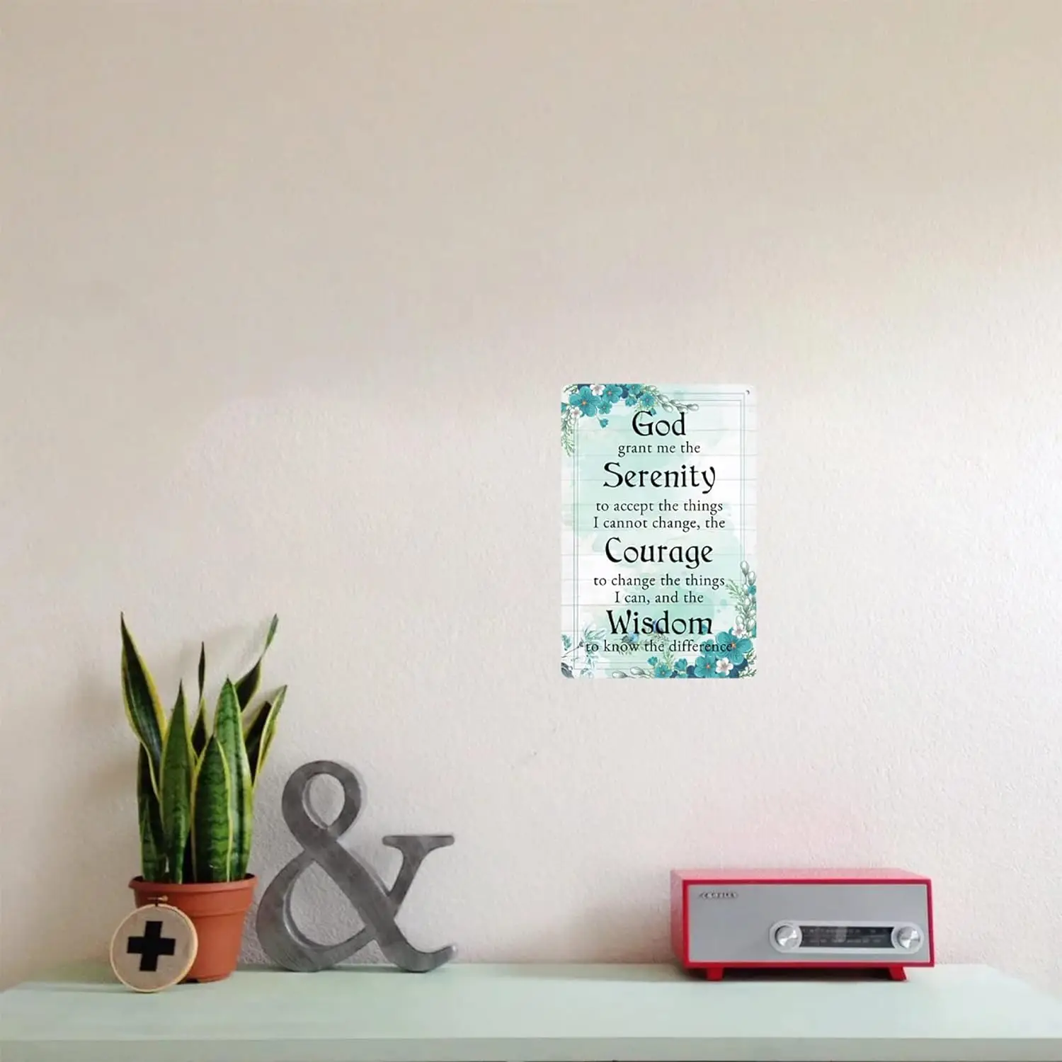 جرانت الله لي الصفاء تين تسجيل خمر علامات معدنية الصلاة الصفاء غرفة الصلاة جدار ديكور 8x12 بوصة #5