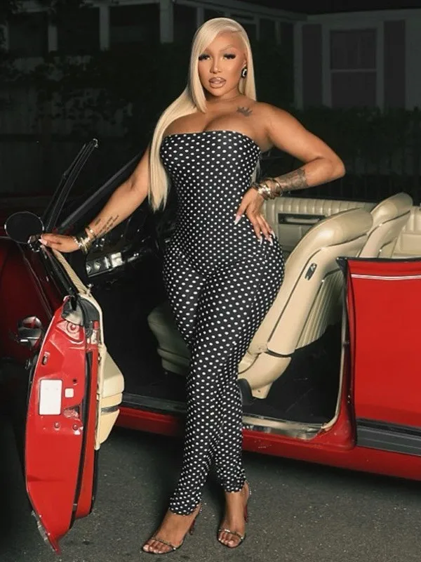 

Printed Slim Fit off oulder Jumpsuit Nine-Tenths Length One-Piece Suit Chinese Sle Top Women's Faion Autumn Thiened N...