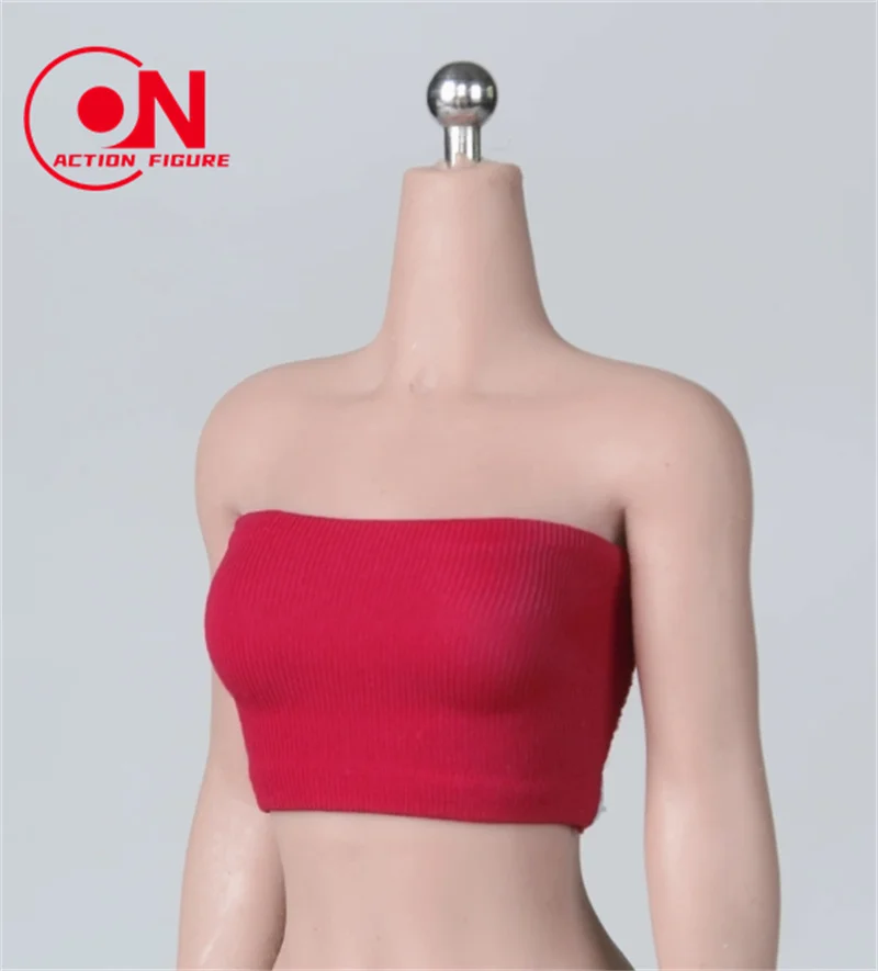 متوفر ألعاب الفلفل الحار 1/6 مقياس أنثى صديرية دائرية الثدي التفاف ملابس علوية تناسب 12 ''الجندي عمل الشكل دمى الجسم #4