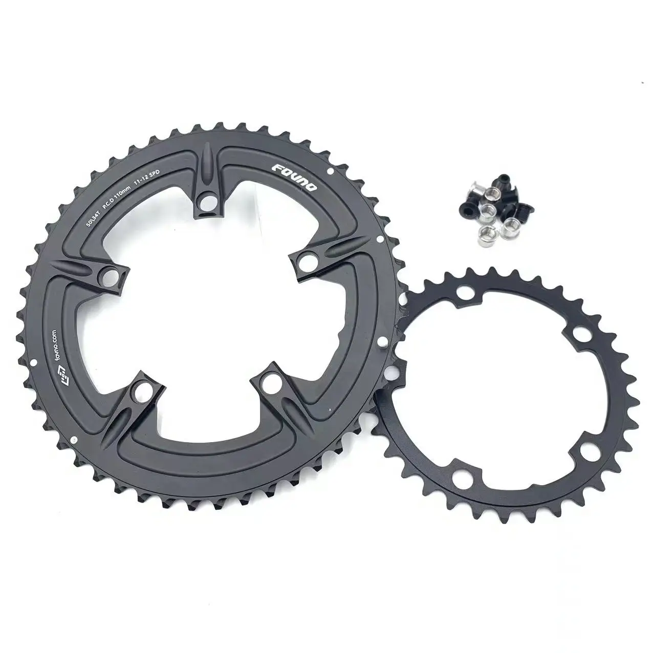 Fovno 110BCD Chainring Road bike 110bcd 5-claw Double chainring 2x11 12S 50-34T 52-36T 53-39T for sram red rival s350 s900 crank