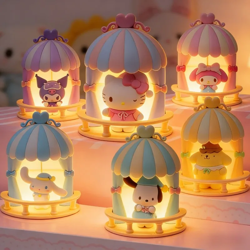 

Sanrio Hello Kitty Glow Night Light, Magnetic Desktop Lamp, Cute Terrace Ornament Figurine, Soft Warm Glow, Room Decor for girl