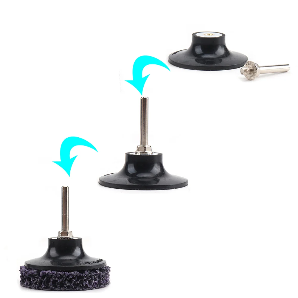 1, 2, 3 Inch Roll Lock Sanding Discs Holder Backing Pad 6mm/6.35mm Quick Change Disc for Electric Drills & Grinders