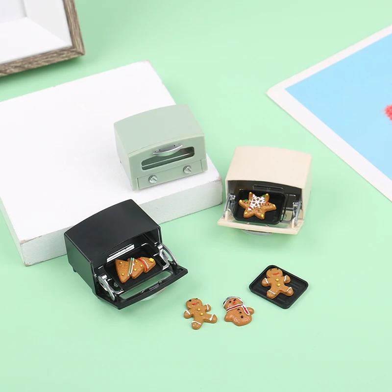 1:12 domek dla lalek miniaturowe domowe urządzenia elektryczne symulacja mikrofalowe urządzenie do pieczenia ciastek Model DIY akcesoria sceny ozdoba