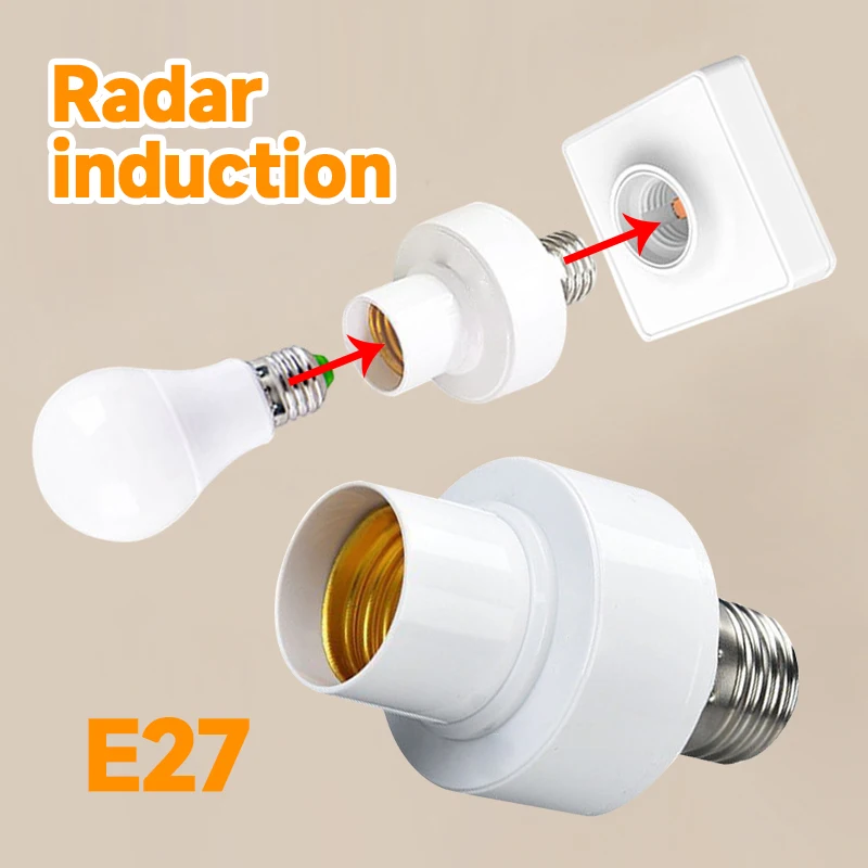 E27 radiolokacyjna żarówka indukcyjna z śrubą do ujścia korytarza oświetlenie garażu przełącznik automatyczny mikrofalowego głowica lampa indukcyjna