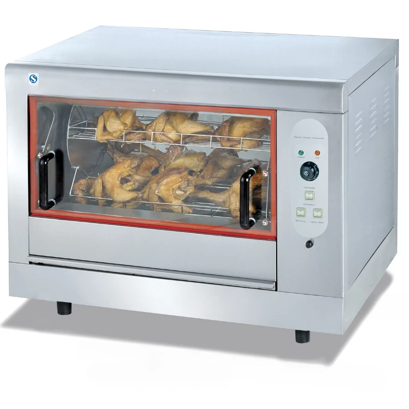 Commercial single-layer electric rotary chicken oven with wheel duck oven poultry box roast fish lamb