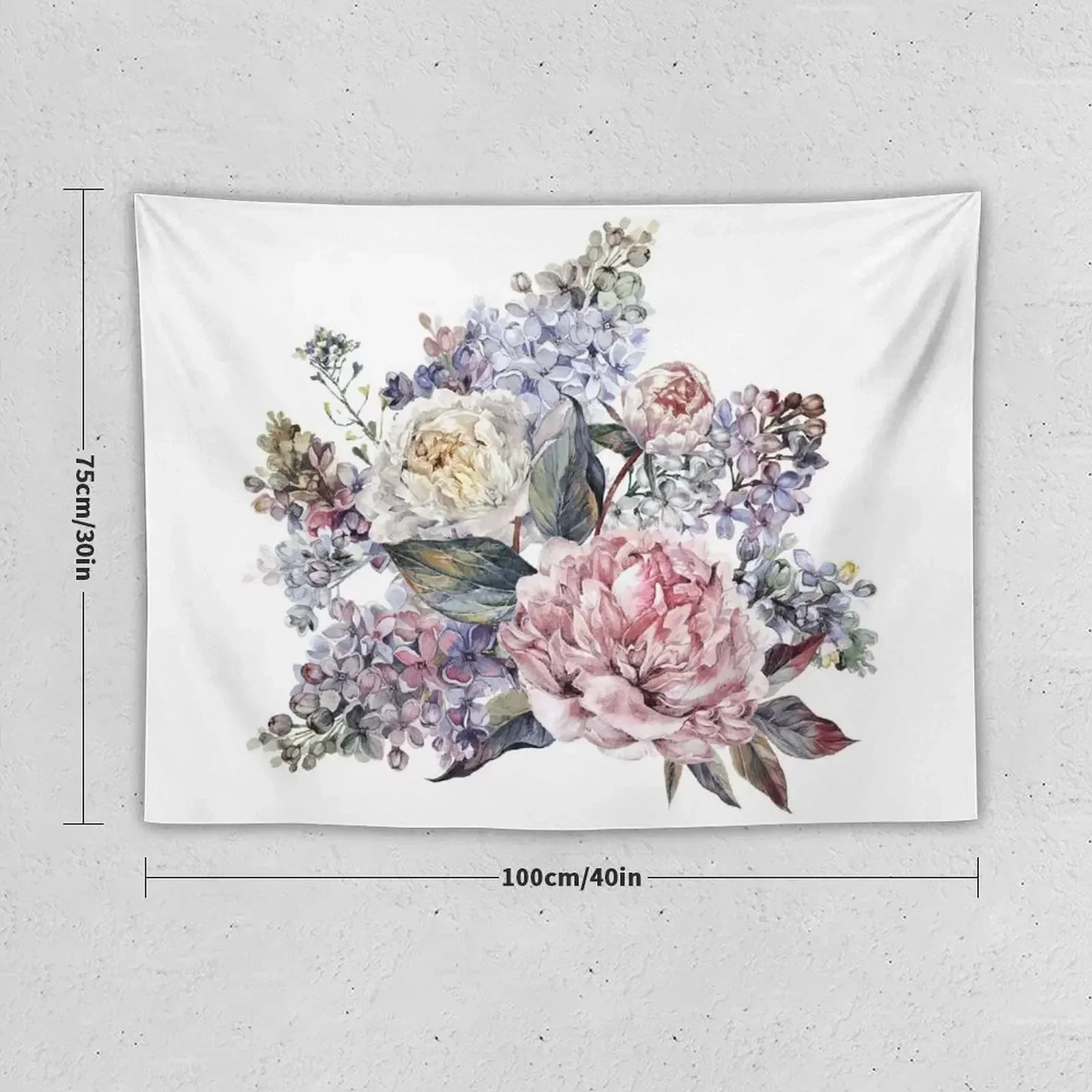 Watercolor Bouquet Tapestry Aesthetics For Room Aesthetic Room Decors Decorations For Room Cute Decor Tapestry