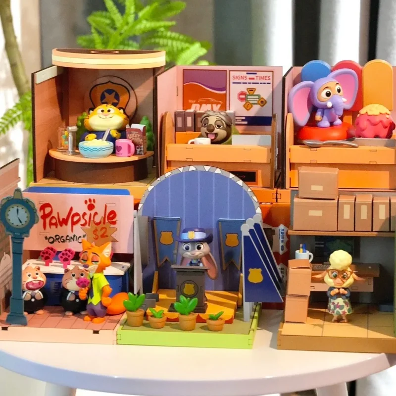 جديد Zootopia 2 صندوق أعمى نيك جودي عمل الشكل في DIY بها بنفسك بناء المشهد سطح المكتب ديكور هدية لعبة لطيف الشكل-لأصدقائك