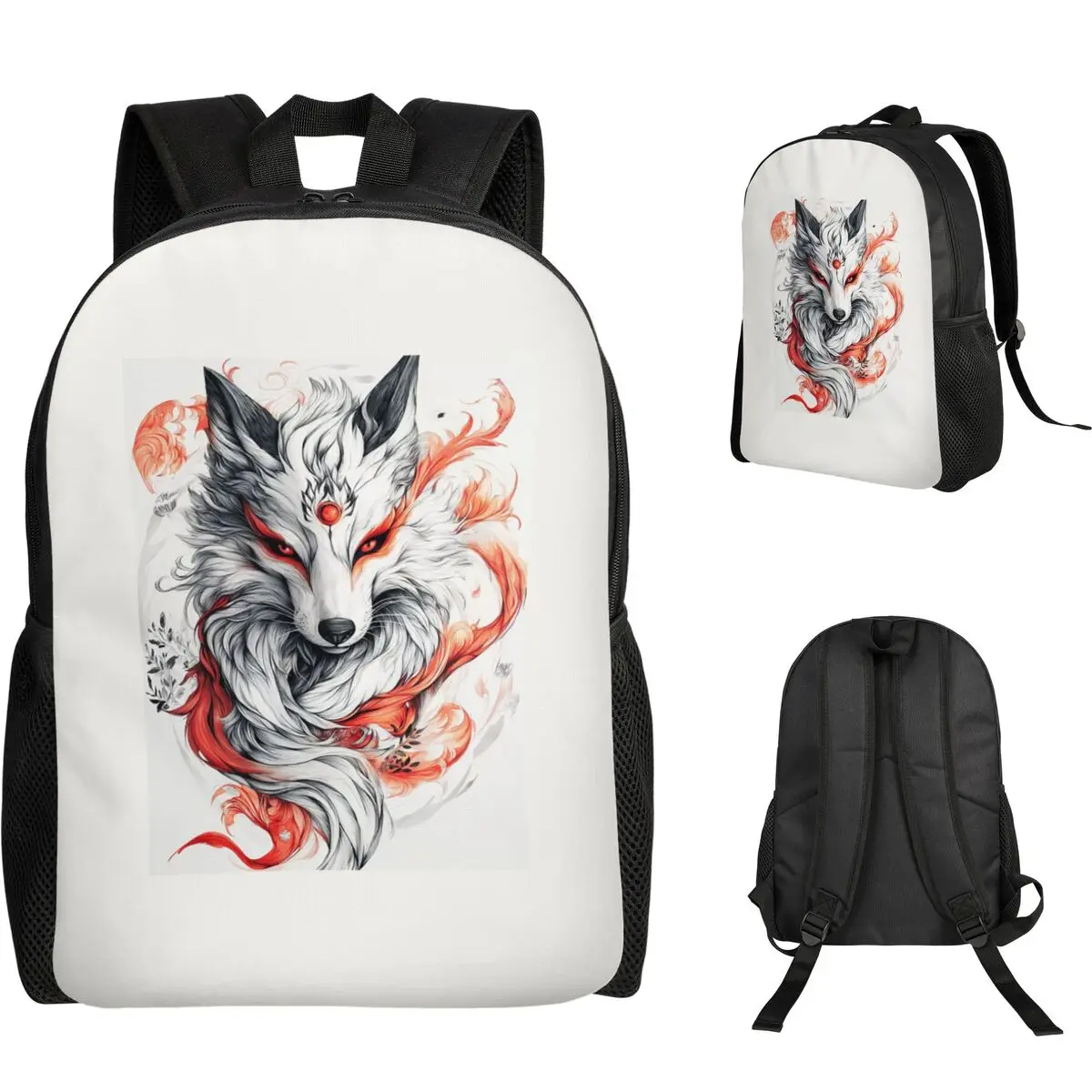 

Японский рюкзак Okami Wolf для студентов, школьная сумка для мальчиков и девочек, школьная сумка, сумки через плечо для ноутбука