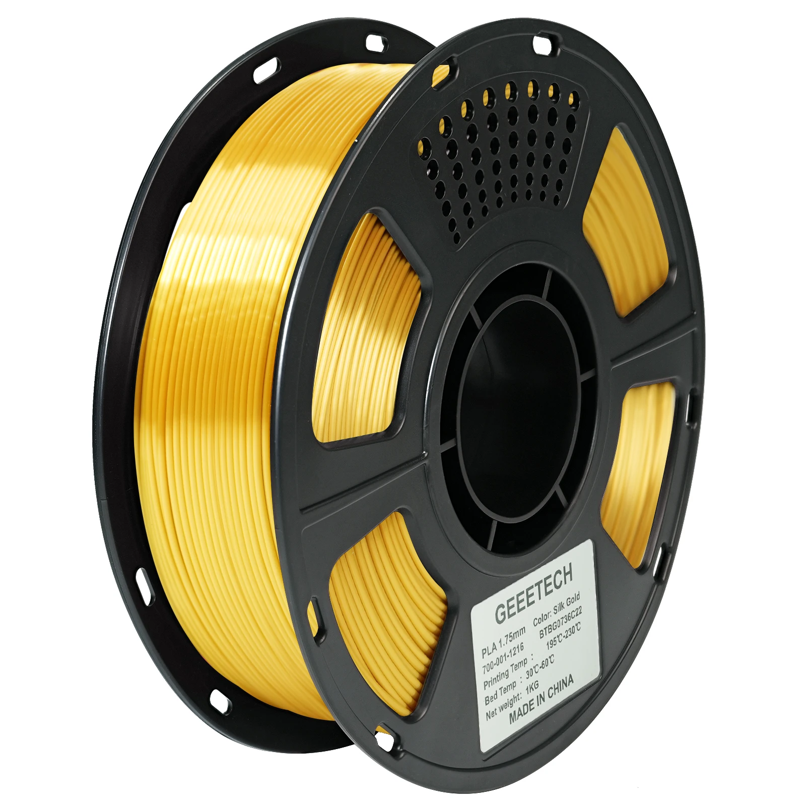 Filamento PLA Seta 3D GEEETECH 1kg 1.75mm Bobina per Stampante 3D, Sicuro, Confezione Sottovuoto, Colore Speciale, Senza Bolle