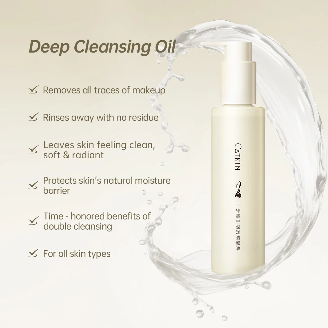 CATKIN Summer Palace Luxury Deep Facial Cleansing Oil, Makeup Remover Residue-Free, Fragrance and Colorant All Skin Types 150ml