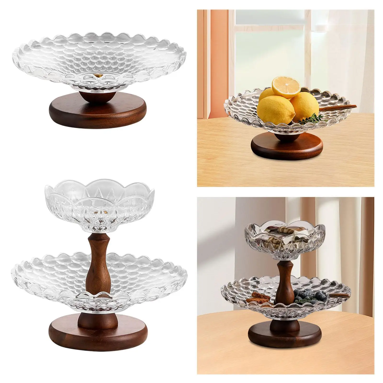 

Fruit Plate Centerpiece Snack Tray for Cupcake Dining Room Tables Snack Food