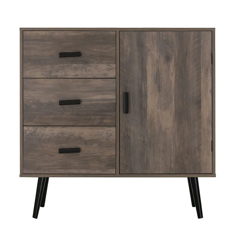 Convenient and simple storage side cabinet against the wall, retro cabinet