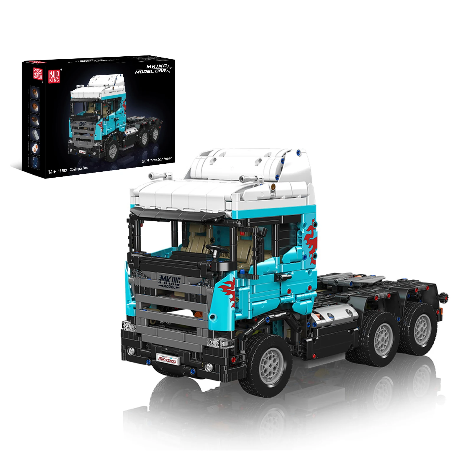 

Mould King 13203 2060pcs Building Blocks Truck Model Heavy Duty Tow Truck Compatible with Major Brands