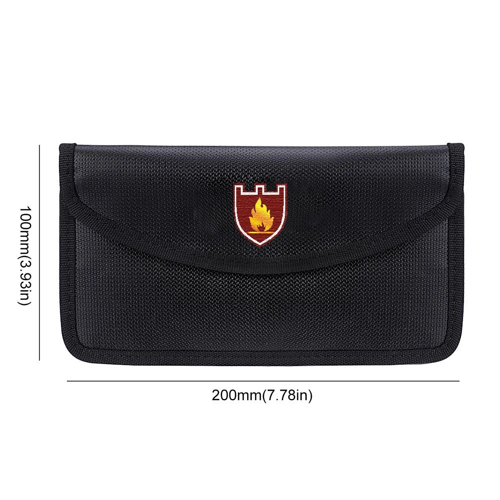 Portable Fireproof & Waterproof Document Envelope File Folder Cash Pouch Valuables Money Bag Anti-Signal Bag