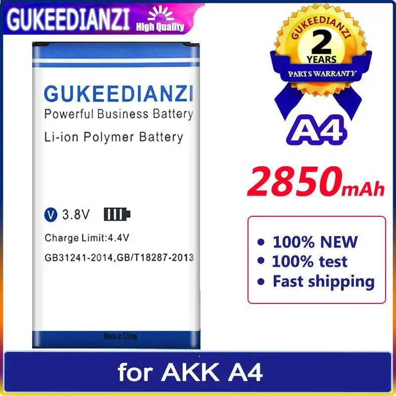 

Mobile Phone Battery 2850Mah High Compatibility For Akk A4 Durable