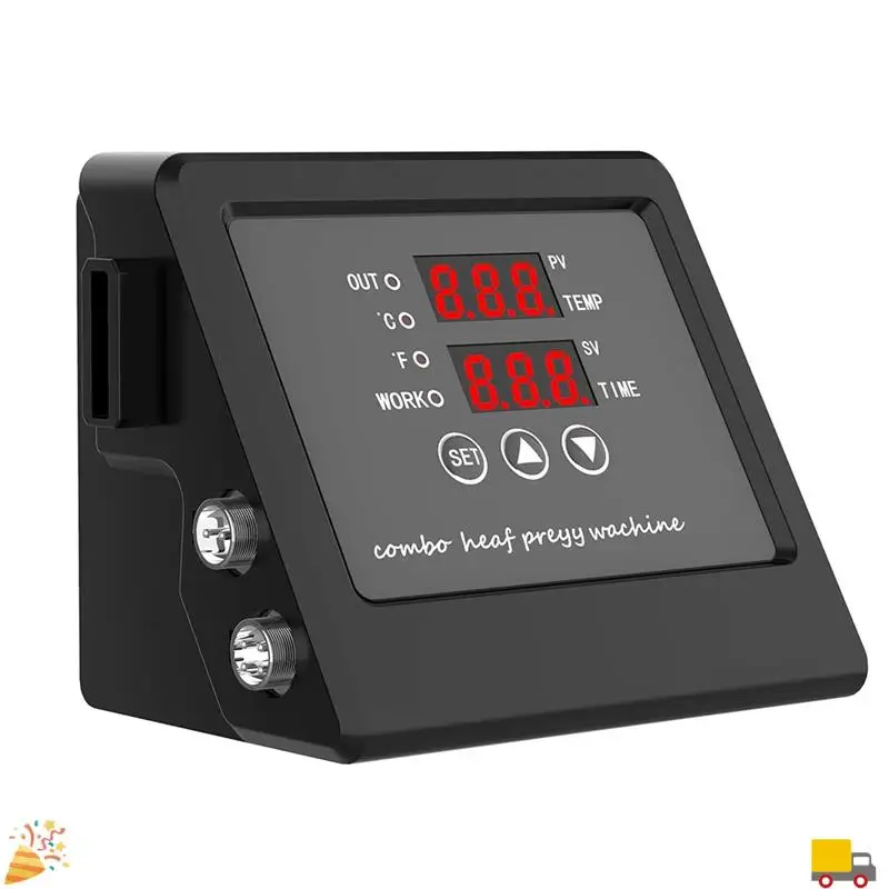 A32HOT-For Heat Press Machine Multi-Functional Heat Press Machine Control Box Digital Box LED Controller For T-Shirts US Plug