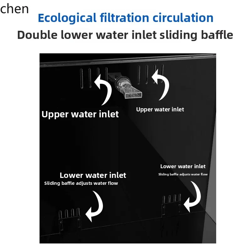 HT [New] Jingjing Darth Vader Bottom Filter Fishing Tank Glass Tank Desktop Stream Sea Native Floor Decoration