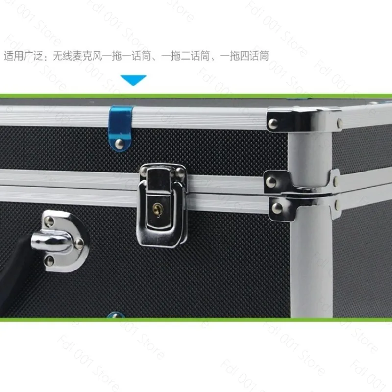 One To Two/four Wireless Handheld Microphone Aluminum Case Suitcase 2 Pcs 4 Pcs 8 Pcs Microphone Machine Storage Air Case