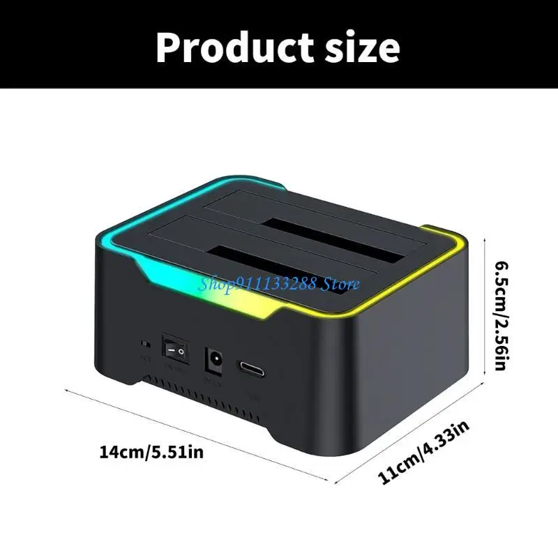 G88D Double Bay Hard Drive Type Type C لـ 3.5 2.5 بوصة أقراص Dock Station