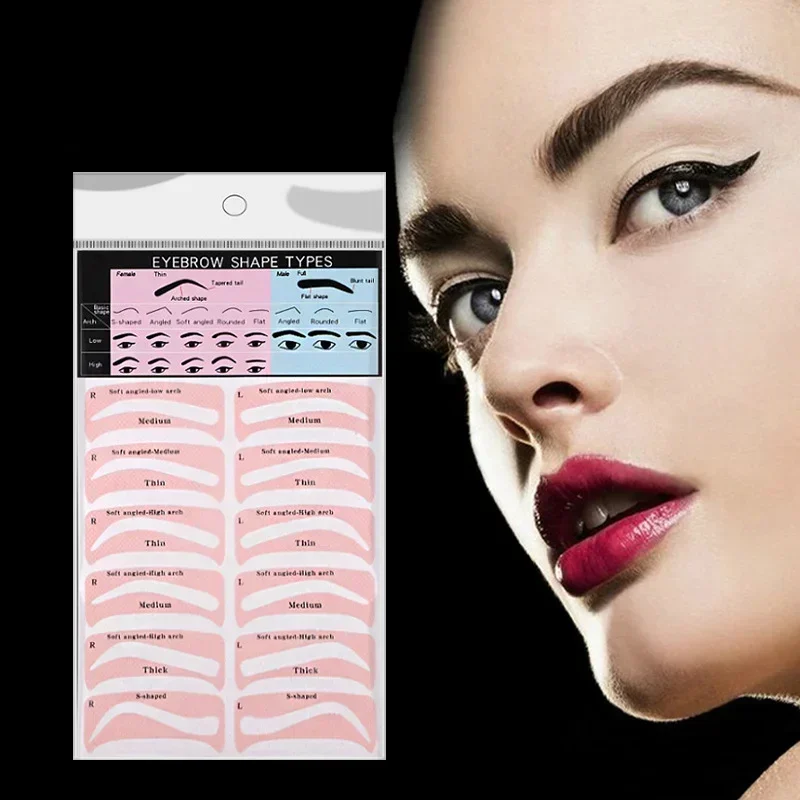 4/10PCS Eyebrow Stencils Eyebrow Template Eye Brow Shaping Sticker Brow Shaper Drawing Guide Grooming Card Easy Makeup Tools