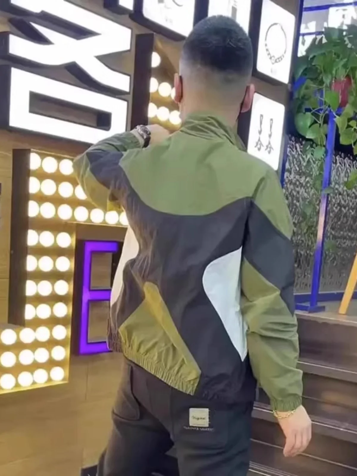 

Men's Faionable Windproof Long Sve Collar Jaet Pure Color Versatile Spring Autumn New Sle Casual Fit Urban Wear