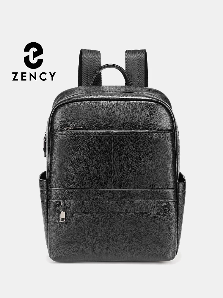 

Zency Genuine Leather Backpack Bag Simple Casual Large Capacity Women's Knapsack Travel Outdoor Female Rucksack Unisex Mochilas