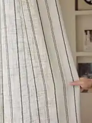 Japanese style cotton and linen curtains, gauze, quiet breeze, new Chinese Zen style window screens, gauze curtains, living room