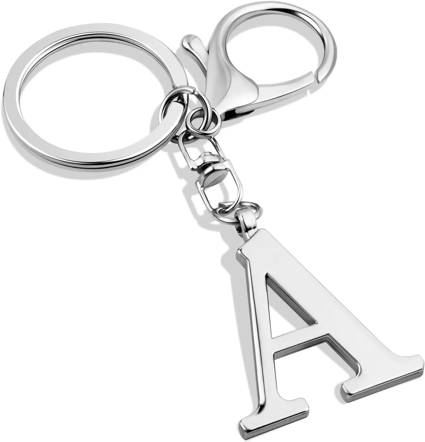 

Gold A-Z Initial Keychain for Womens Bags Purse Charms Handbag Accessories Metal Letter