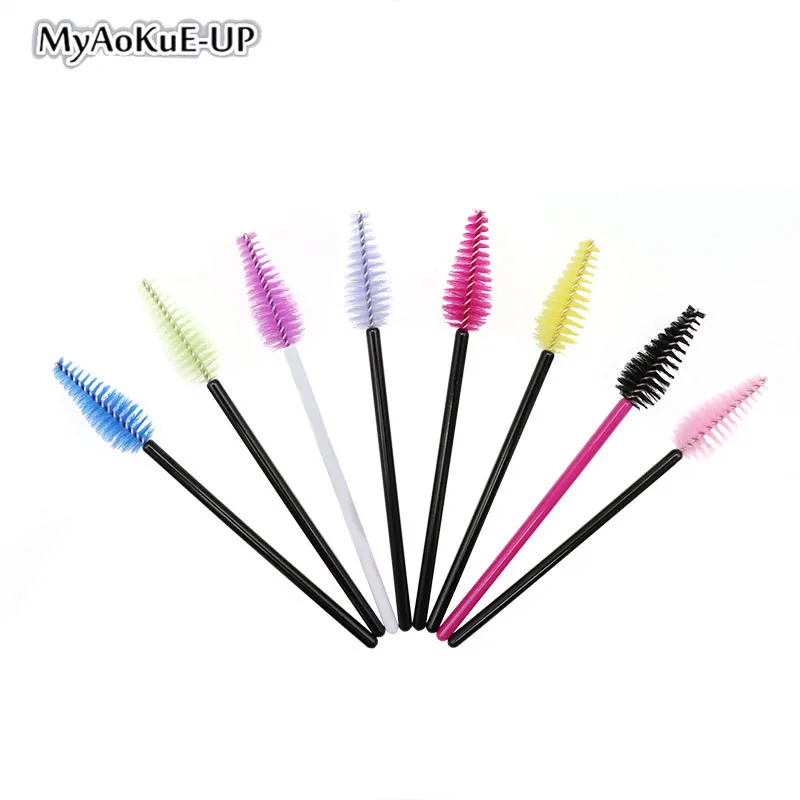 25/50/100pcs Eyebrow Eyelash Brushes Eyelash Spoolies Mascara Wands Disposable Applicator for Eyelash Extension Makeup Tool