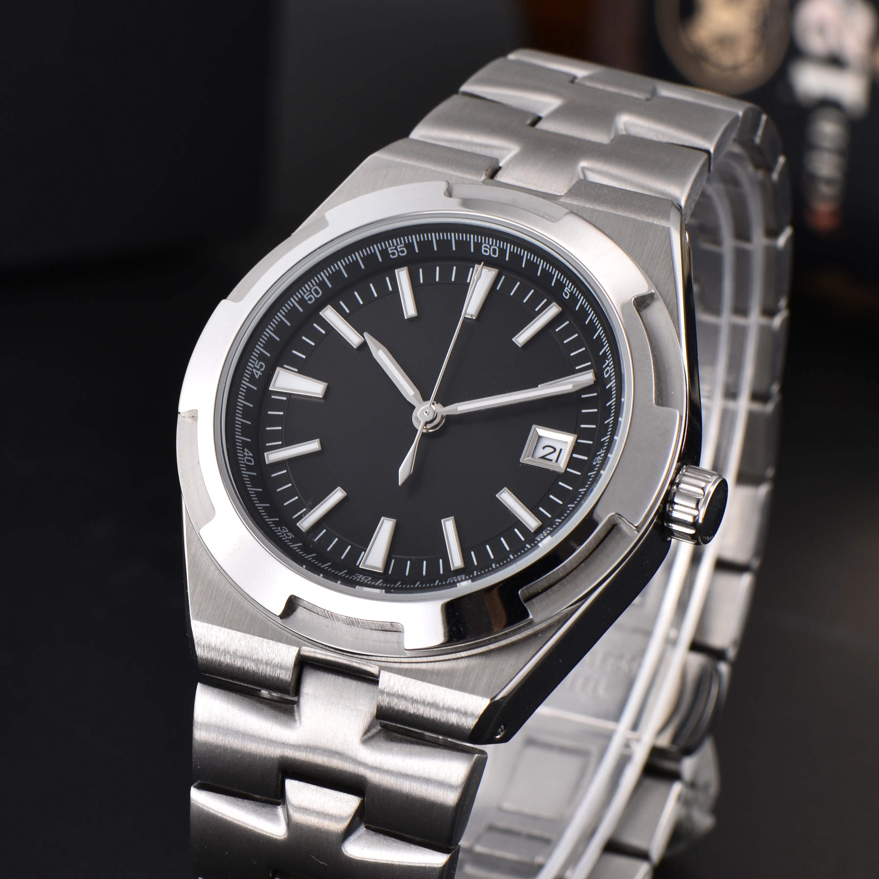 41mm  Men's Luxury Fashion Watch Case Miyota8215 Movement Stainless Steel Strap High Quality Watch miyota8215