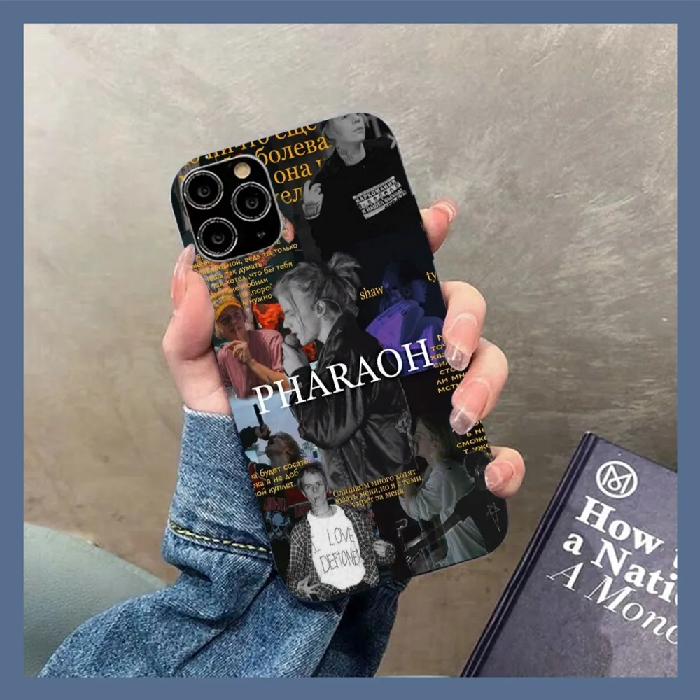 Russland Rapper Pharao Handyhülle für iPhone 14 11 12 13 Mini Pro Xs Max 8 7 6 6S Plus X XR Solid Candy Color Case