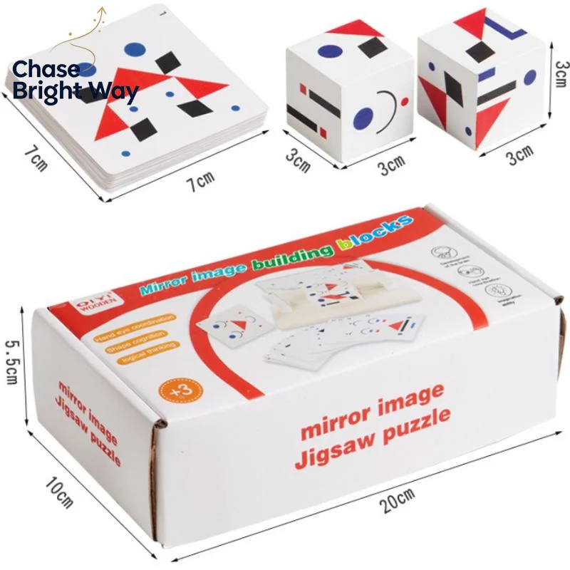 1 Set Parish Learn Resources Toys Kids 3D Mirror Imaging Puzzle Space Logical Thinking Trainting Matching Intellectual Game
