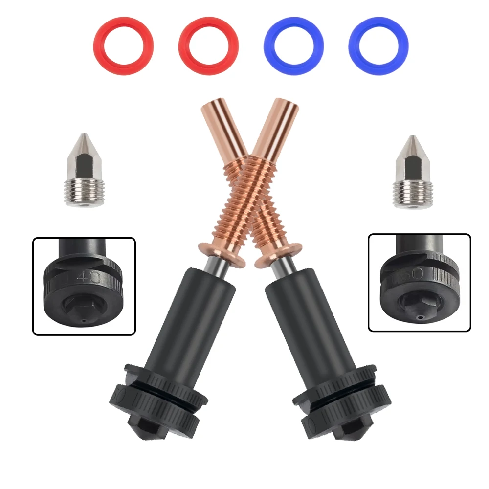 Upgraded Standard Flow 0.4mm/0.6mm Nozzles Hardened Steel/Copper/Titanium /TC4 Material For REVO Hotends