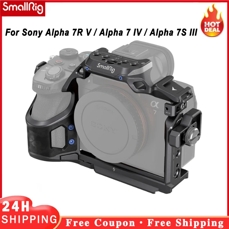 

SmallRig "Rhinoceros" Cage Kit for Sony Alpha 7R V / Alpha 7 IV / Alpha 7S III 4308