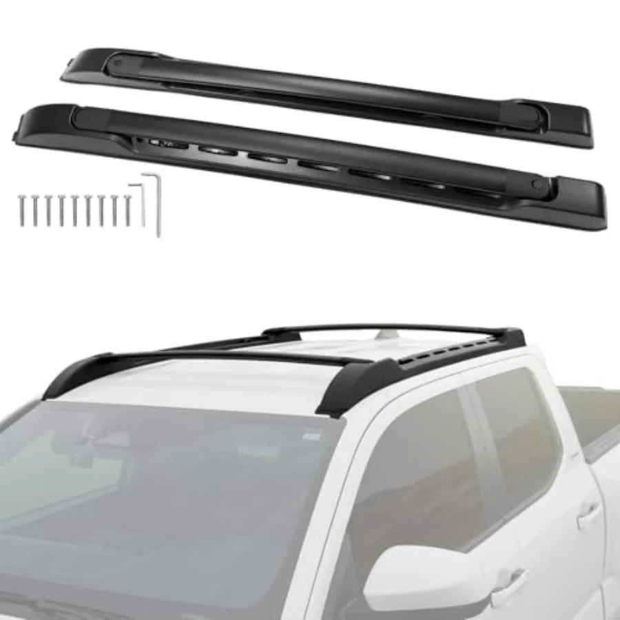 

Багажник на крышу (260 фунтов, усиленный) для Toyota Tacoma Double Cab 4-дверный 2024-2025, алюминиевые поперечины, грузовой багажник на рейлинги для пикапа