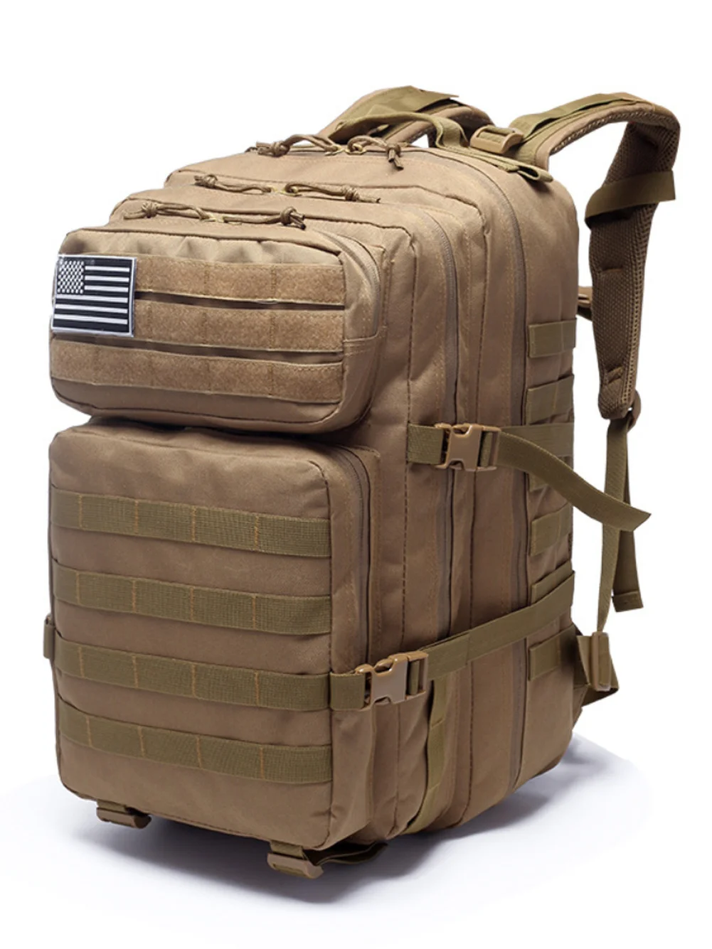 50L 1000D Nylon Waterproof Tactical Military Backpack 3 Day Assault Pack Molle Bag Outdoor Hiking Climbing Camping Army Rucksack