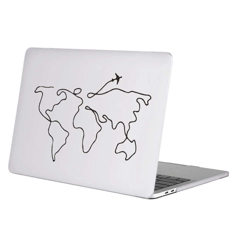 Flight Course Map Creative Vinyl Laptop Decal for MacBook Sticker Air Retina Pro 14 16 Mac Cover Skin 13