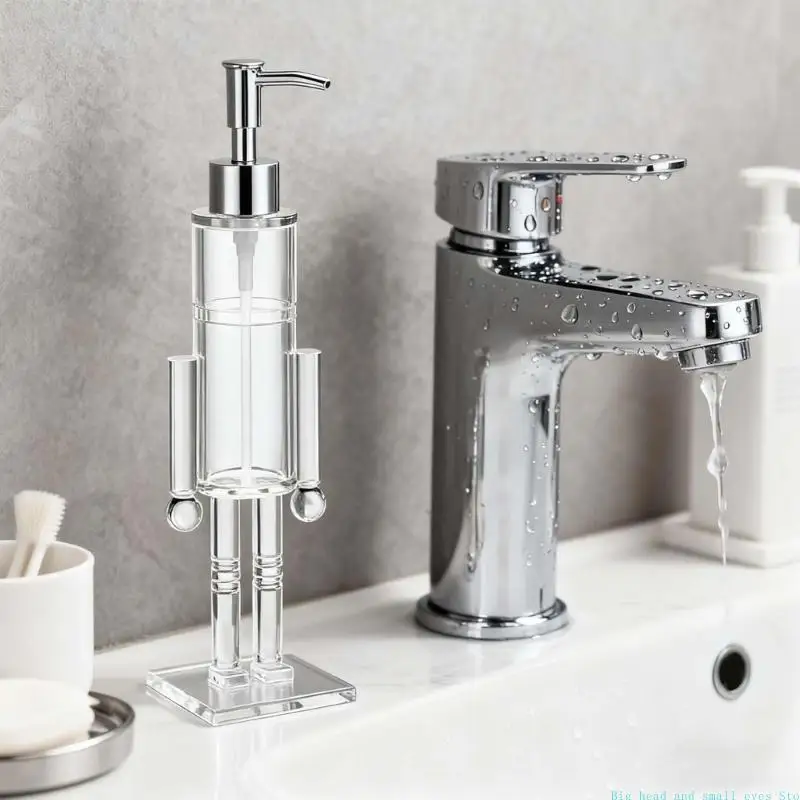 581C Festival Nutcrackers Liquid Soap Dispenser with Pump Design Visible Soap Bottle