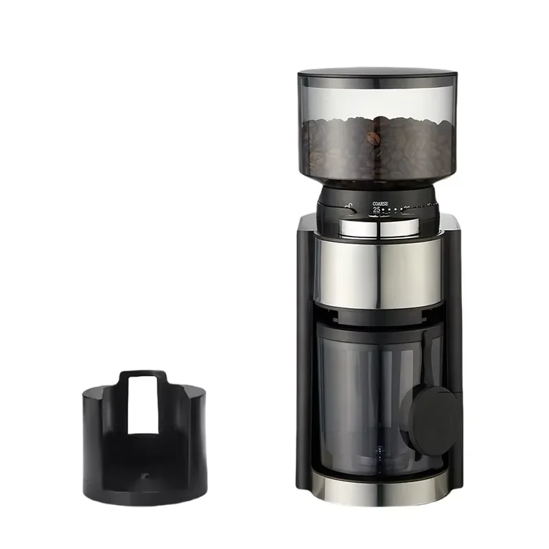 Smart Electric Coffee Bean Grinder for Home and Commercial Use Stainless Steel Burr Mill Machine for Kitchen RV Hotel Store