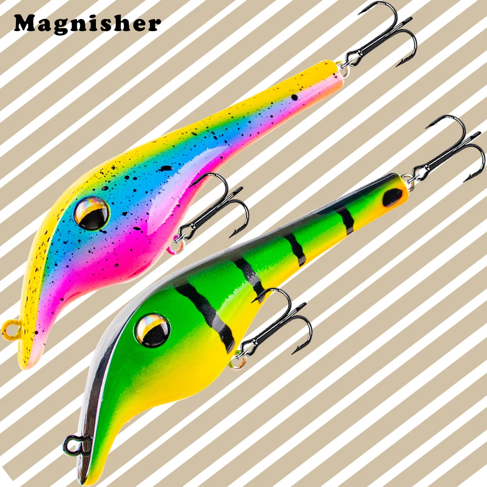 Image of Magnisher 9 cm realistische harte Köder, schwimmendes/langsames Waschbecken, Jerkbait, Angelköder, Barsch, Hechtvernichter, Kurbelköder, Wackel