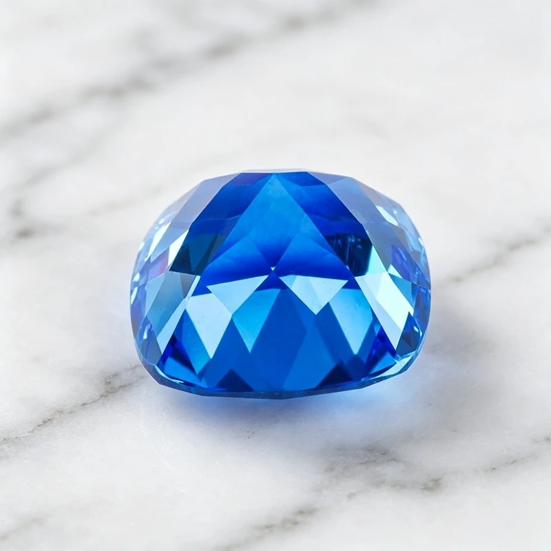 Hochwertiger Labor-gezüchteter Kobalt-Spinel im Kissenschliff, Blaue Farbe, Edelstein-Anhänger für DIY-Ringe, Halsketten und Ohrringe, Wählbares Zertifikat – Detail 2