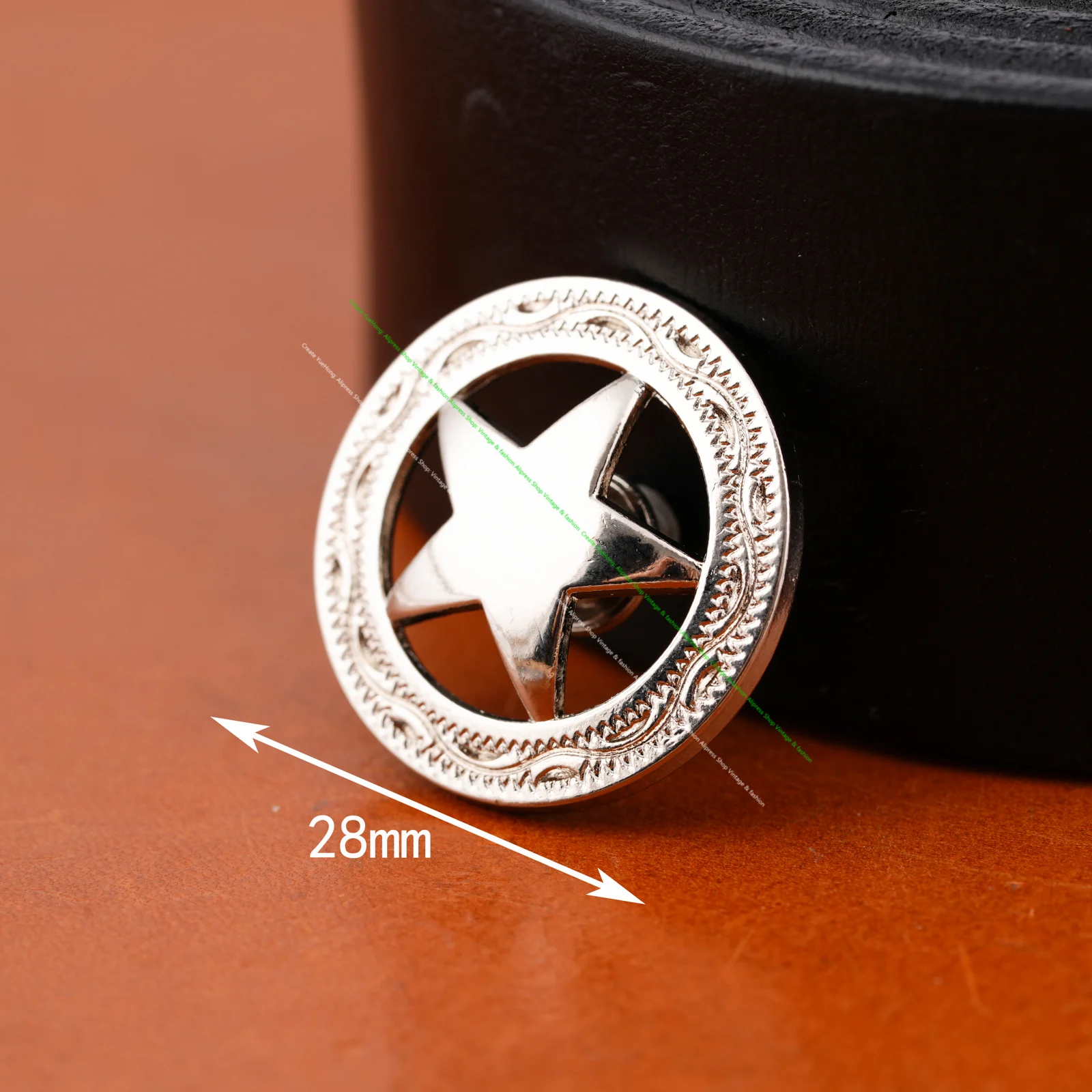 10 Set 28Mm Stainless Sliver Western Engraved Texas Cowboy Ranger Rodeo Leathercraft Belt Saddle Tack Headstall Star Concho