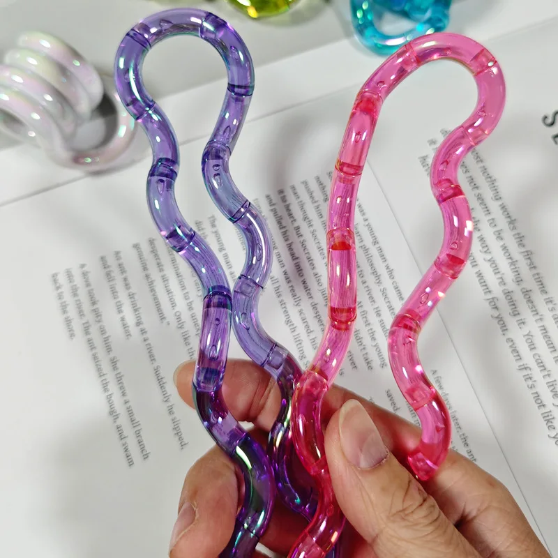 Jouet anti-Stress torsadé galvanisé arc-en-ciel lait blanc jouet pour Focus anxiété dépendance arrêter métal doigt Fidget jouet