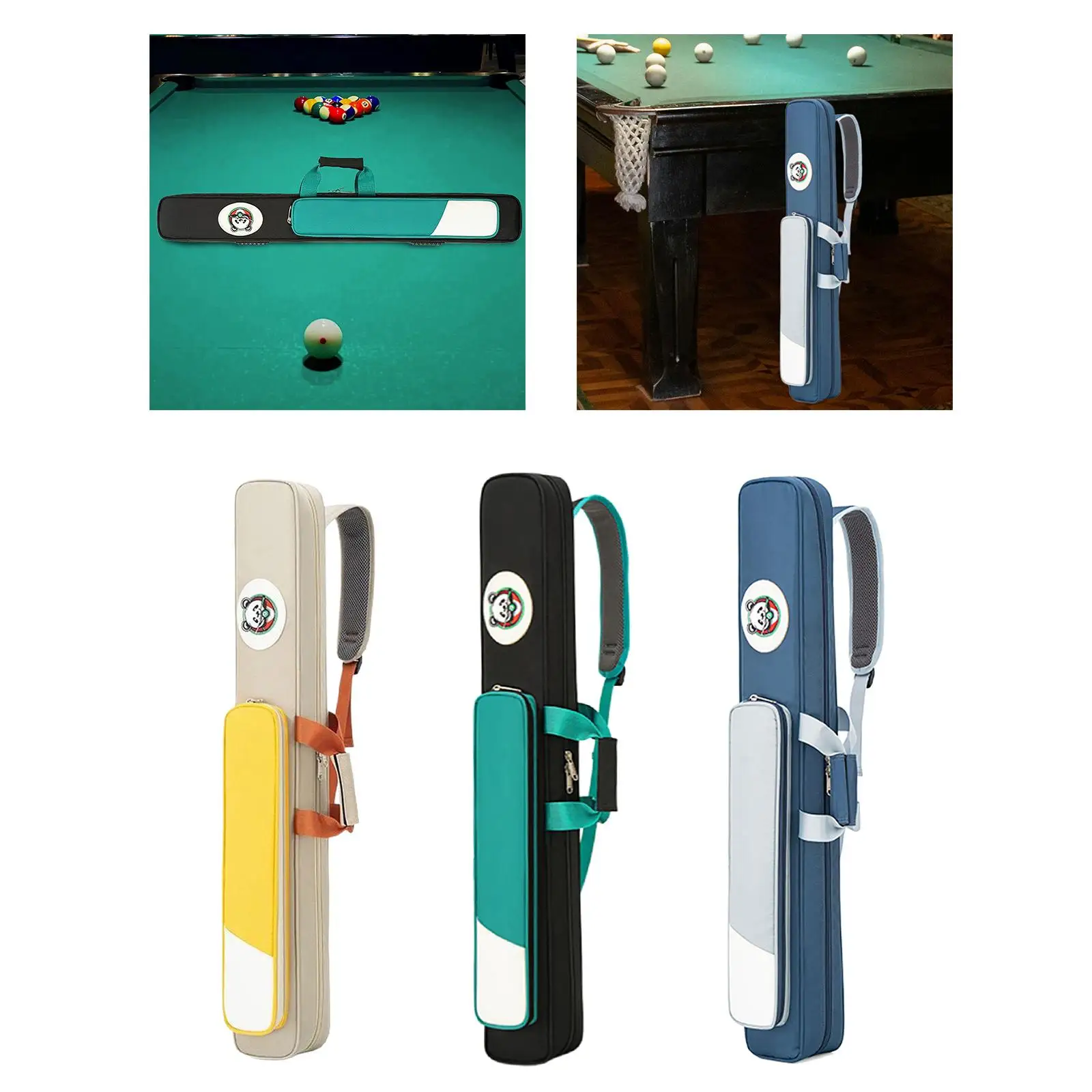 

Pool Cues Case 5 Holes Container Lightweight Zipper Equipment Storage Box Billiard Pole Rod Box Billiard Pool Cue Carrying Bag