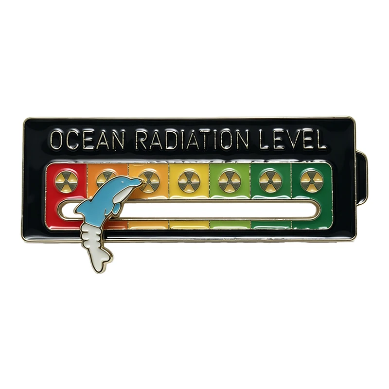 Cartoon Weather Pins Cute 2-design Enamel Sunny Cloudy Rainy And Ocean Radiation Brooch For Clothes Backpack Metal Pin Badge