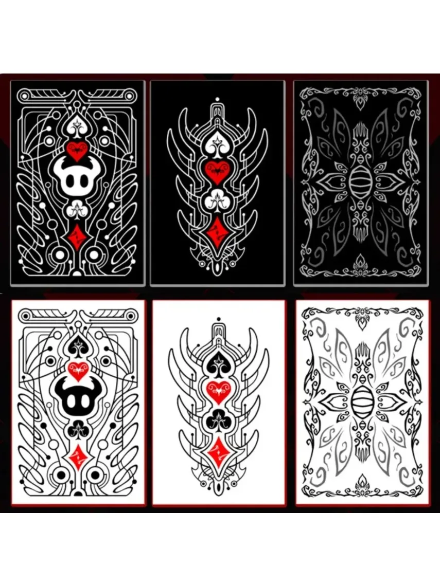 Jeu de cartes de Poker Standard Hollow Knight, jeu de cartes à jouer en noir et blanc, groupe de cartes, jeu de société créatif Portable, Collection de cadeaux